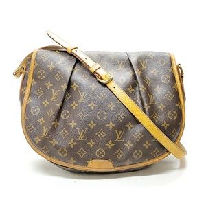 Louis Vuitton LV Shoulder Bag M40473 Menilmontant MM Brown Monogram